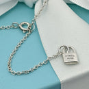 18" - 20" Tiffany Mini Padlock Chain Adjustable Necklace Large 1.5mm Links-1