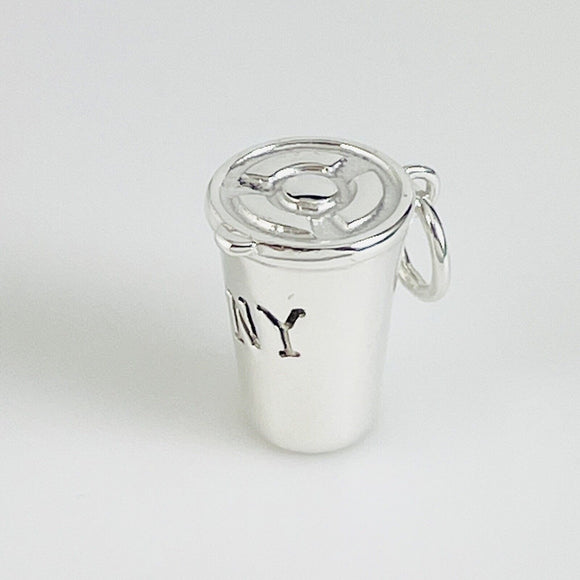 RARE Tiffany & Co I Heart Love NY Coffee Cup Beverage Tumbler Charm AUTHENTIC