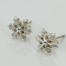RARE Tiffany Mini Snowflake Stud Earrings in Sterling Silver Holiday Snow-2