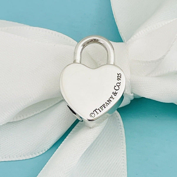 Tiffany & Co XOXO Hugs and Kisses Heart Padlock Charm Pendant in Sterling Silver - 2