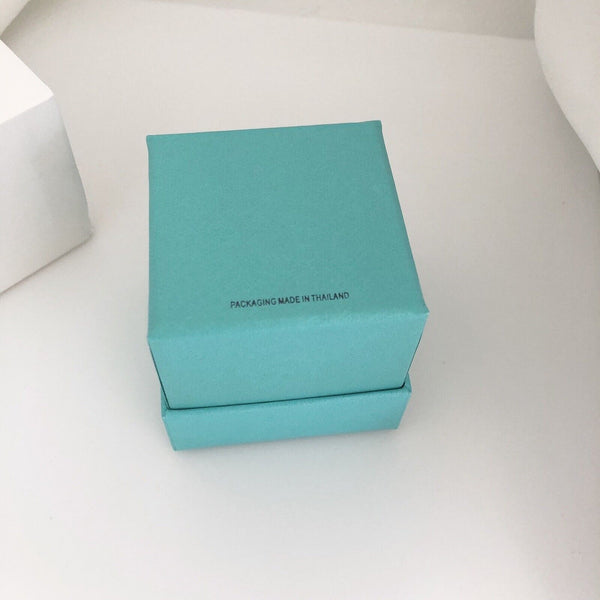 Tiffany & Co Blue Leather Empty Ring Box and Blue Gift Box - 7