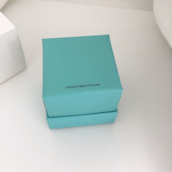 Tiffany & Co Blue Leather Empty Ring Box and Blue Gift Box