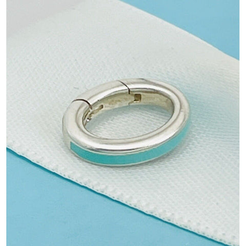Tiffany Blue Enamel Oval Jump Ring