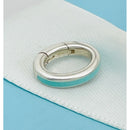 Tiffany Blue Enamel Oval Jump Ring in Sterling Silver-1