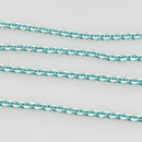 Tiffany & Co Sparkler Blue Coated Silver Enamel Chain Necklace 30" 2.5mm Links-10