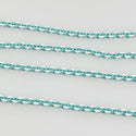 Tiffany & Co Sparkler Blue Coated Silver Enamel Chain Necklace 30" 2.5mm Links - 10