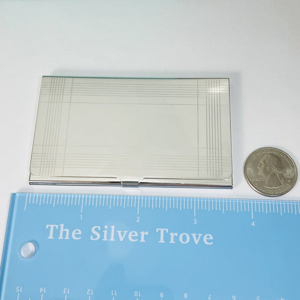 Tiffany & Co Business Card Holder Machined Turned Engravable in Sterling Silver - 11