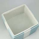 4.3" Large Tiffany Porcelain Blue Trinket Gift Box Ceramic Jewelry Container-11