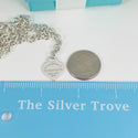 20" Please Return to Tiffany & Co Y Drop Heart Tag Necklace in Sterling Silver - 4