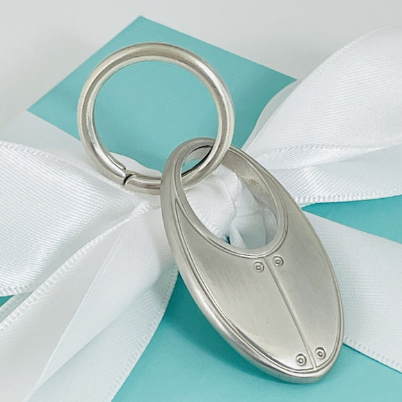 Tiffany Streamerica Keyring in Sterling Silver a& Stainless Steel Stream America