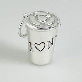 RARE Tiffany & Co I Heart Love NY Coffee Cup Beverage Tumbler Charm AUTHENTIC