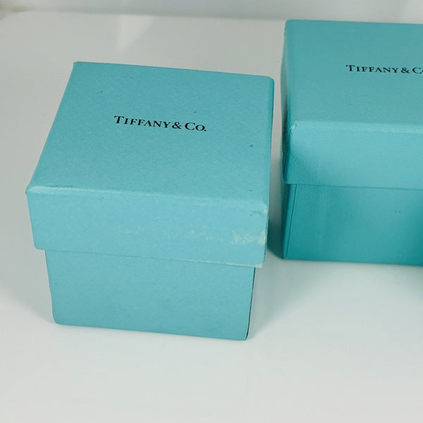 1 Tiffany Ring Gift Storage Box Blue Black Suede Leather Presentation Storage - 10