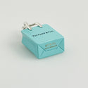 Tiffany & Co Blue Enamel Shopping Gift Bag Charm Pendant in Sterling Silver - 5