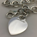 8 inch Tiffany & Co Blank Heart Tag Charm Bracelet in Sterling Silver-2