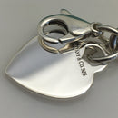8 inch Tiffany & Co Blank Heart Tag Charm Bracelet in Sterling Silver-3