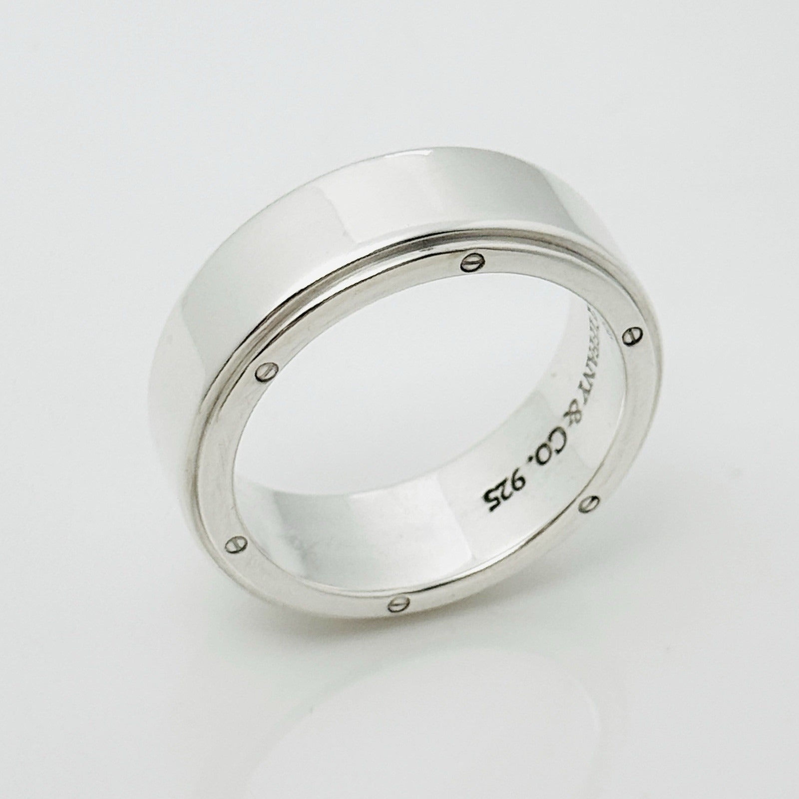 Size 12.5 Tiffany Metropolis Ring in Sterling Silver Mens Unisex