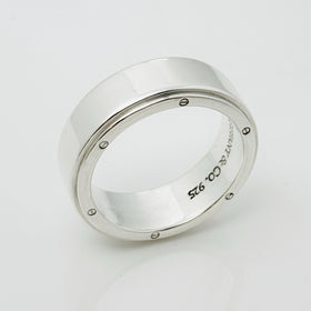 Size 12.5 Tiffany Metropolis Ring in Sterling Silver Mens Unisex