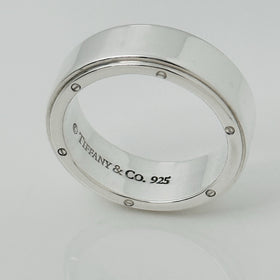 Size 12.5 Tiffany Metropolis Ring in Sterling Silver Mens Unisex - 0