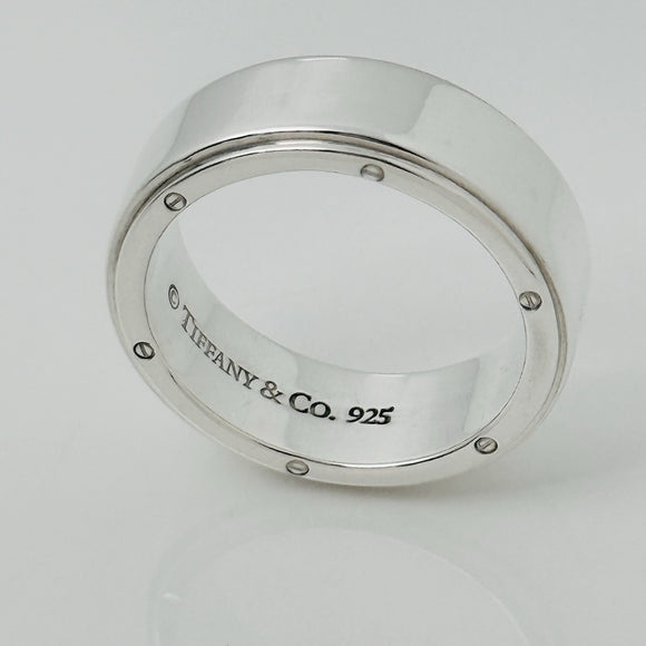 Size 12.5 Tiffany Metropolis Ring in Sterling Silver Mens Unisex