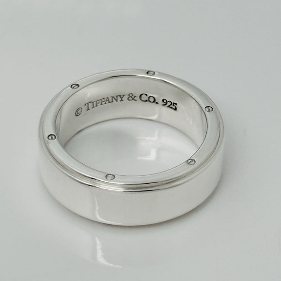 Size 12.5 Tiffany Metropolis Ring in Sterling Silver Mens Unisex