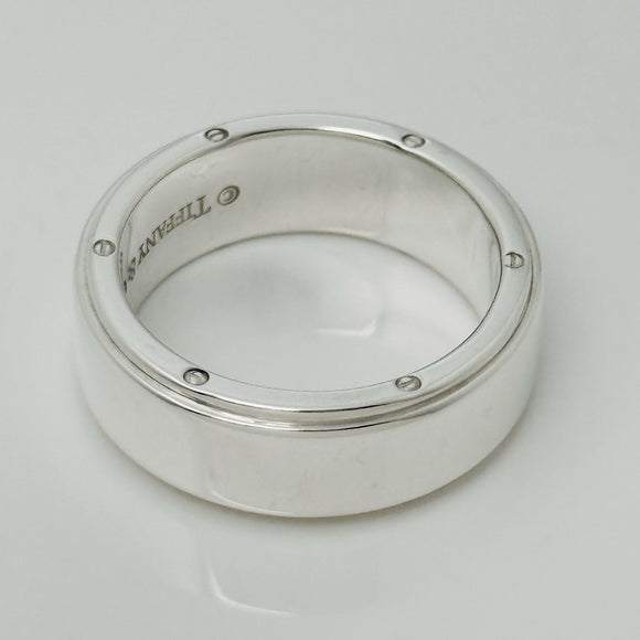 Size 12.5 Tiffany Metropolis Ring in Sterling Silver Mens Unisex