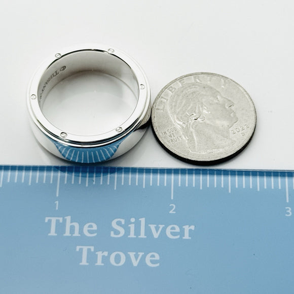 Size 12.5 Tiffany Metropolis Ring in Sterling Silver Mens Unisex