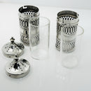 Tiffany & Co Vintage Salt and Pepper Shakers Set in Glass and Silver-5