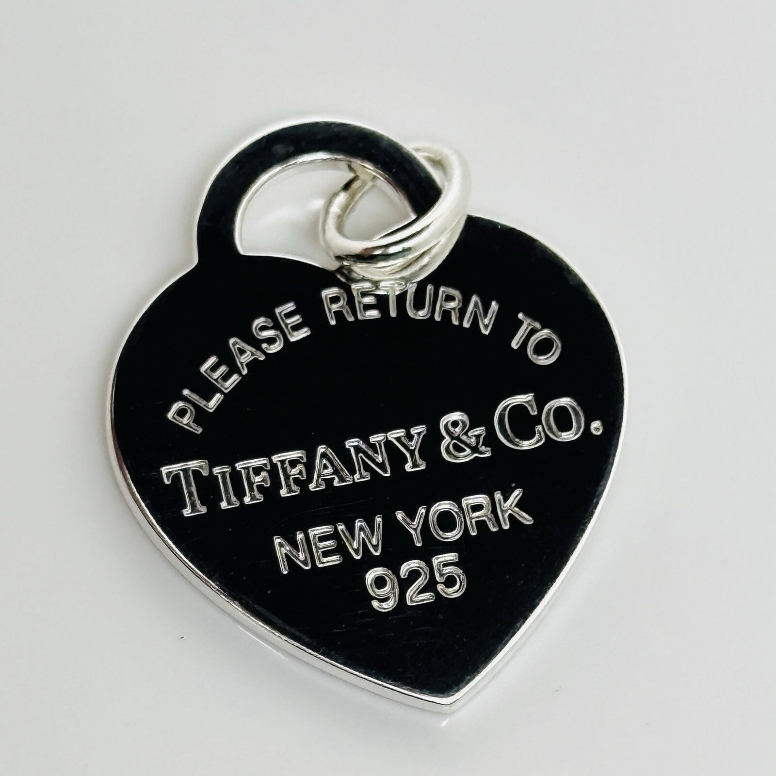 Please Return to Tiffany Extra Large Heart Tag Pendant or Charm 1.2" - 0
