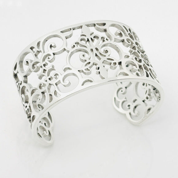 Tiffany &Co Enchant Cuff Bracelet in Sterling Silver Filigree - Pristine