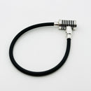 6" Tiffany & Co Paloma Picasso Groove Bracelet in Black Enamel Rubber and Silver-2