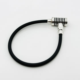 6" Tiffany & Co Paloma Picasso Groove Bracelet in Black Enamel Rubber and Silver - 0