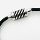 6" Tiffany & Co Paloma Picasso Groove Bracelet in Black Enamel Rubber and Silver-5