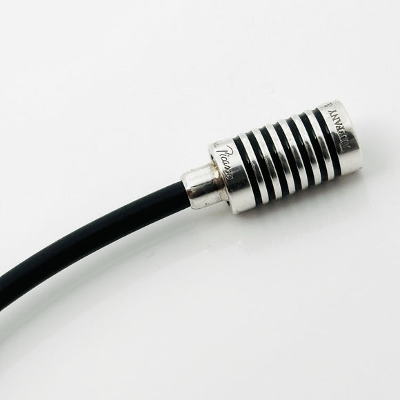 6" Tiffany & Co Paloma Picasso Groove Bracelet in Black Enamel Rubber and Silver