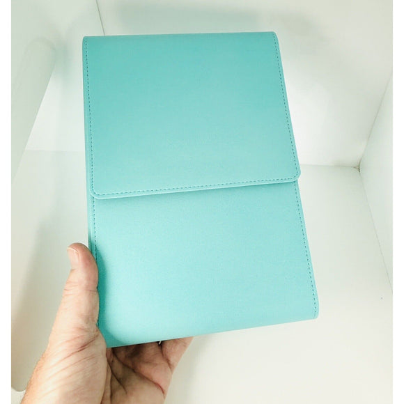 Tiffany Blue Leather Folding Necklace Presentation Blue Gift Box Storage Pouch