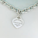20 inch Large Return to Tiffany & Co New York Heart Tag Necklace in Silver-1