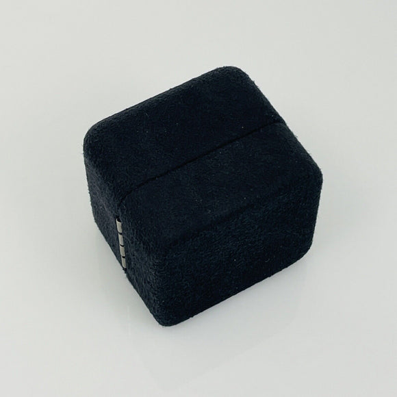 Vintage Tiffany Small Black and Royal Blue Suede Empty Ring Storage Box