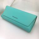 Tiffany & Co Soft Blue Leather Sunglass Eyeglass Storage Case - 2