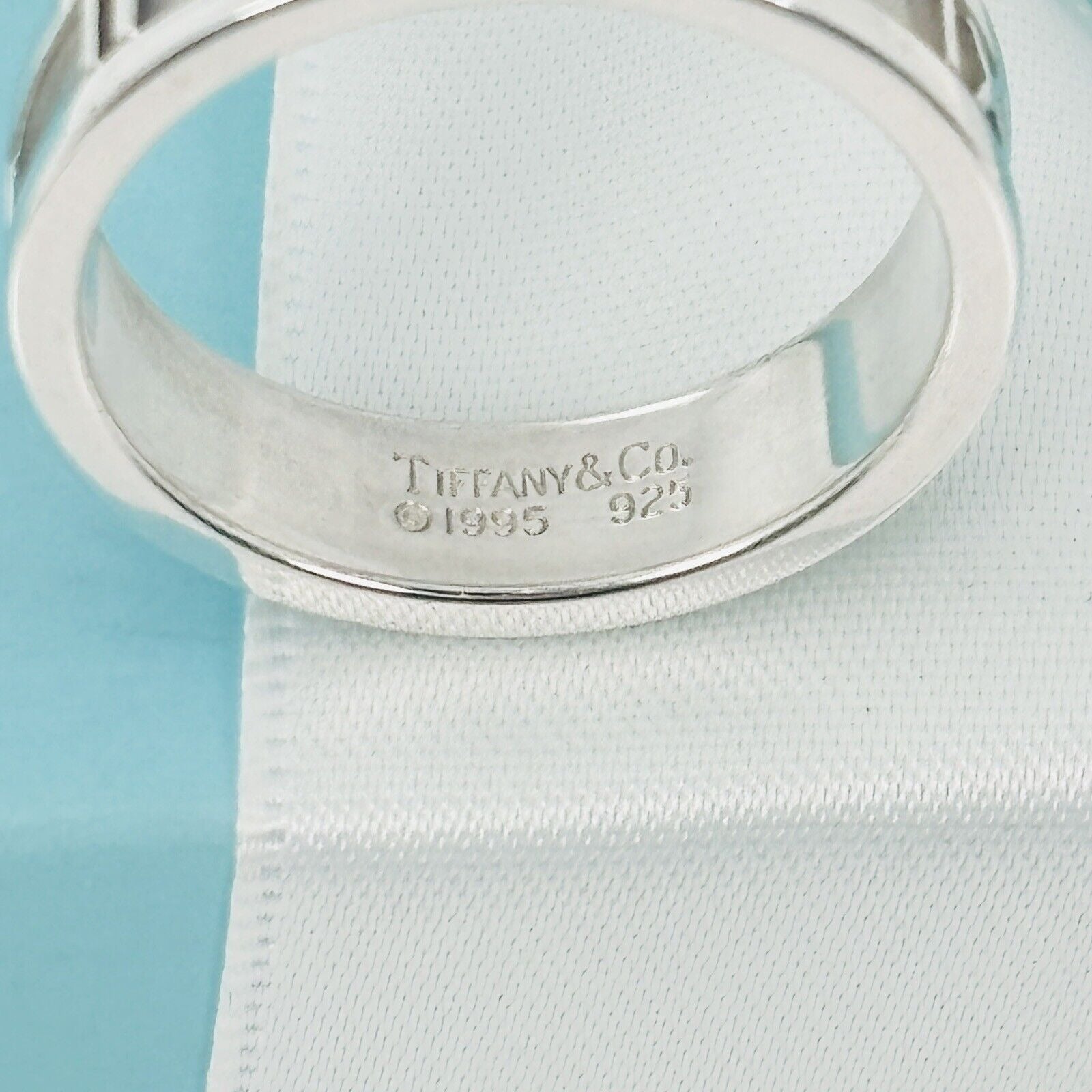 Size 10.5 Tiffany & Co Vintage Atlas Ring Mens Unisex in Sterling Silver