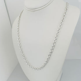 24" Tiffany & Co Large Round Link Rolo Chain Necklace Mens Unisex - 0