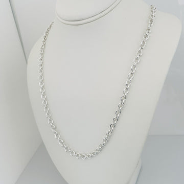 24" Tiffany & Co Large Round Link Rolo Chain Necklace Mens Unisex - 0