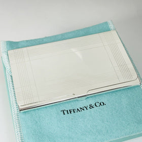 Tiffany & Co Business Card Holder Machined Turned Engravable in Sterling Silver