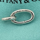 Tiffany Oval Clasping Link Blue Enamel Charm or Bracelet Necklace Extender-5