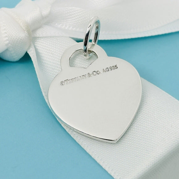 Tiffany Letter K Heart Pendant or Charm Notes Alphabet in Sterling Silver