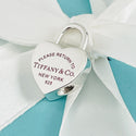 RARE Return to Tiffany Heart Padlock Charm Pendant in Red Enamel and Silver - 2