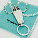 PRISTINE Tiffany & Co 1837 Makers Valet Key Ring Chain in Sterling Silver-4