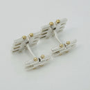 Tiffany Gatelink Cufflinks in 18K Yellow Gold and Sterling Silver-3