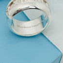 Size 7 Tiffany Atlas Ring Unisex Wide Band Roman Numerals in Sterling Silver-4