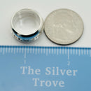Size 7 Tiffany Atlas Ring Unisex Wide Band Roman Numerals in Sterling Silver-5