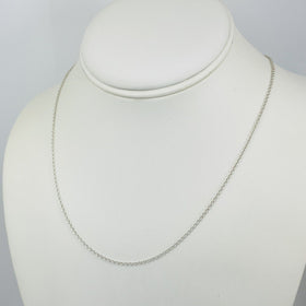 19" Tiffany Chain Necklace with 1.5mm Thick Links in Silver Mens Unisex
