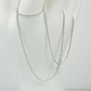 19" Tiffany Chain Necklace with 1.5mm Thick Links in Silver Mens Unisex-2